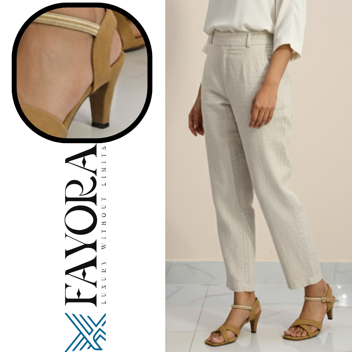 FAYORA Elegant Mustard Cross-Strap Block Heel Sandals for Women | Comfortable Daily & Party Wear